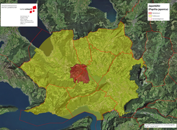 Bild: Karte abgegrenztes Gebiet, Swisstopo